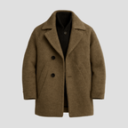 Vintage Herringbone Mid-Length Suit Coat – styled view