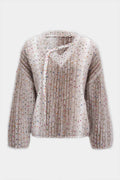 Mies Speckled Mohair-Look Knit Top by Vera Noir – front view