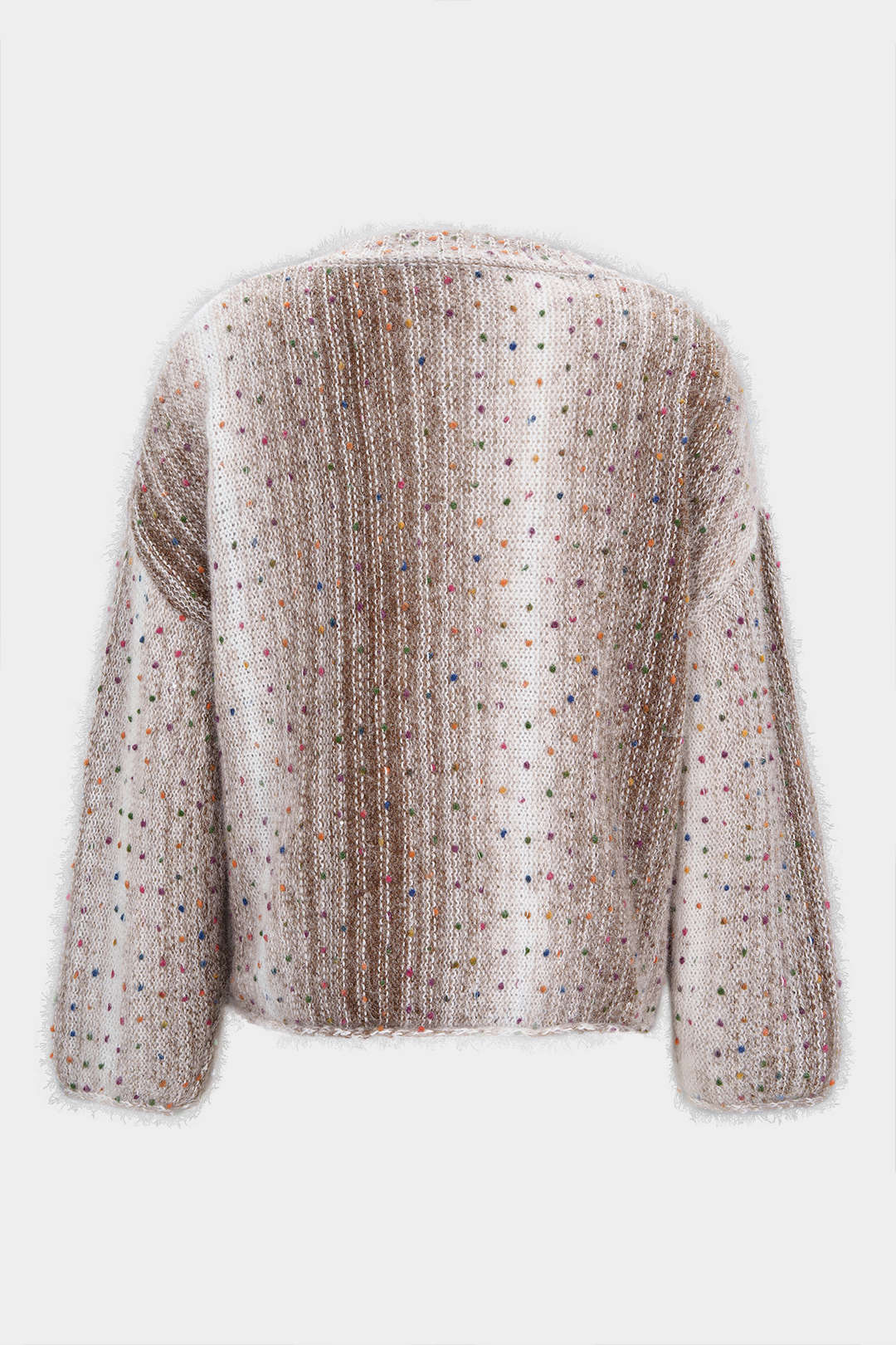 Mies Speckled Mohair-Look Knit Top by Vera Noir – back view