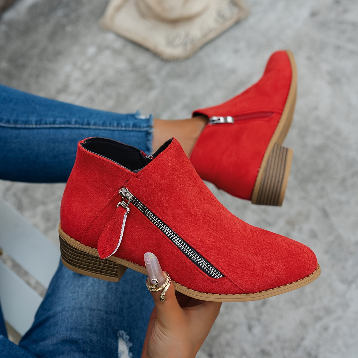 Mirren | Everyday Side-Zip Ankle Boots – front view