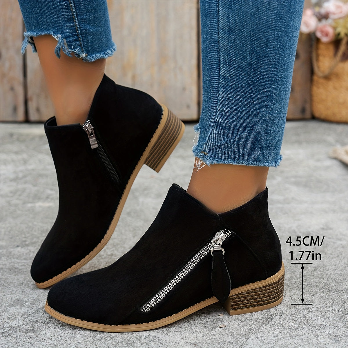 Mirren | Everyday Side-Zip Ankle Boots – detail view
