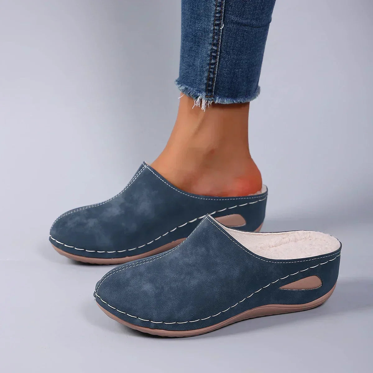 Noor Orthopedic Comfort Slippers – styled view