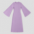 Nori | Ribbed Knit Maxi Dress with Bell Sleeves by Vera Noir – detail view