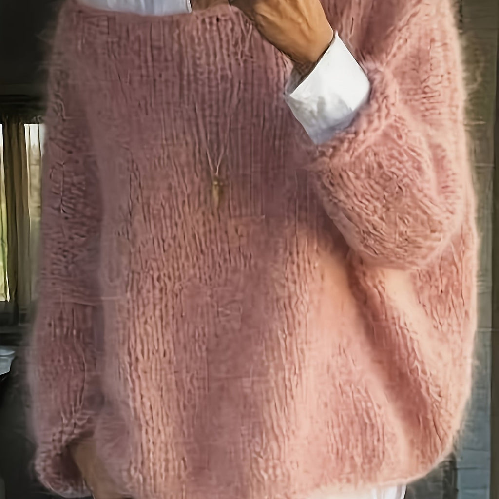 Norine | Relaxed Crew Neck Sweater – close-up