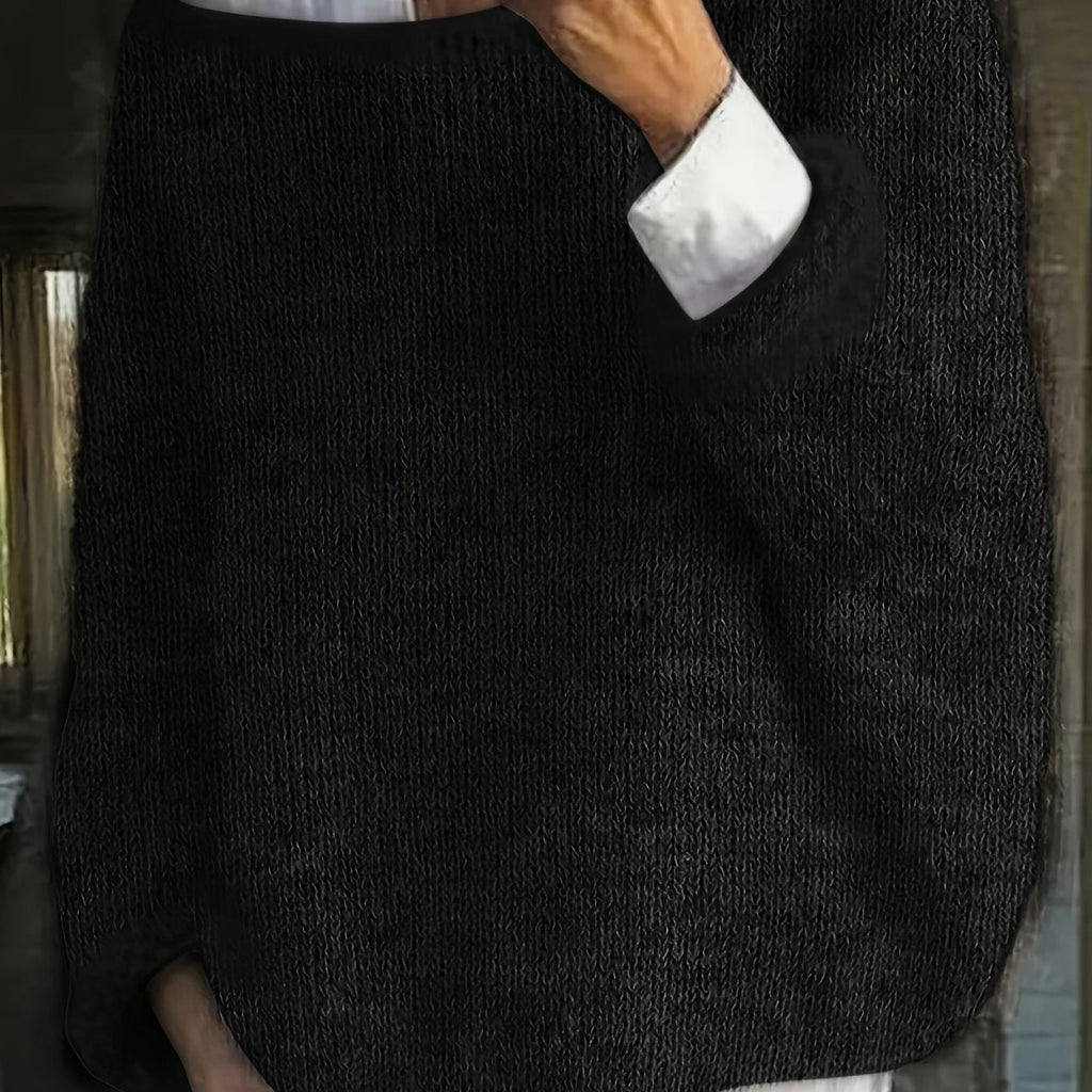 Norine | Relaxed Crew Neck Sweater – close-up