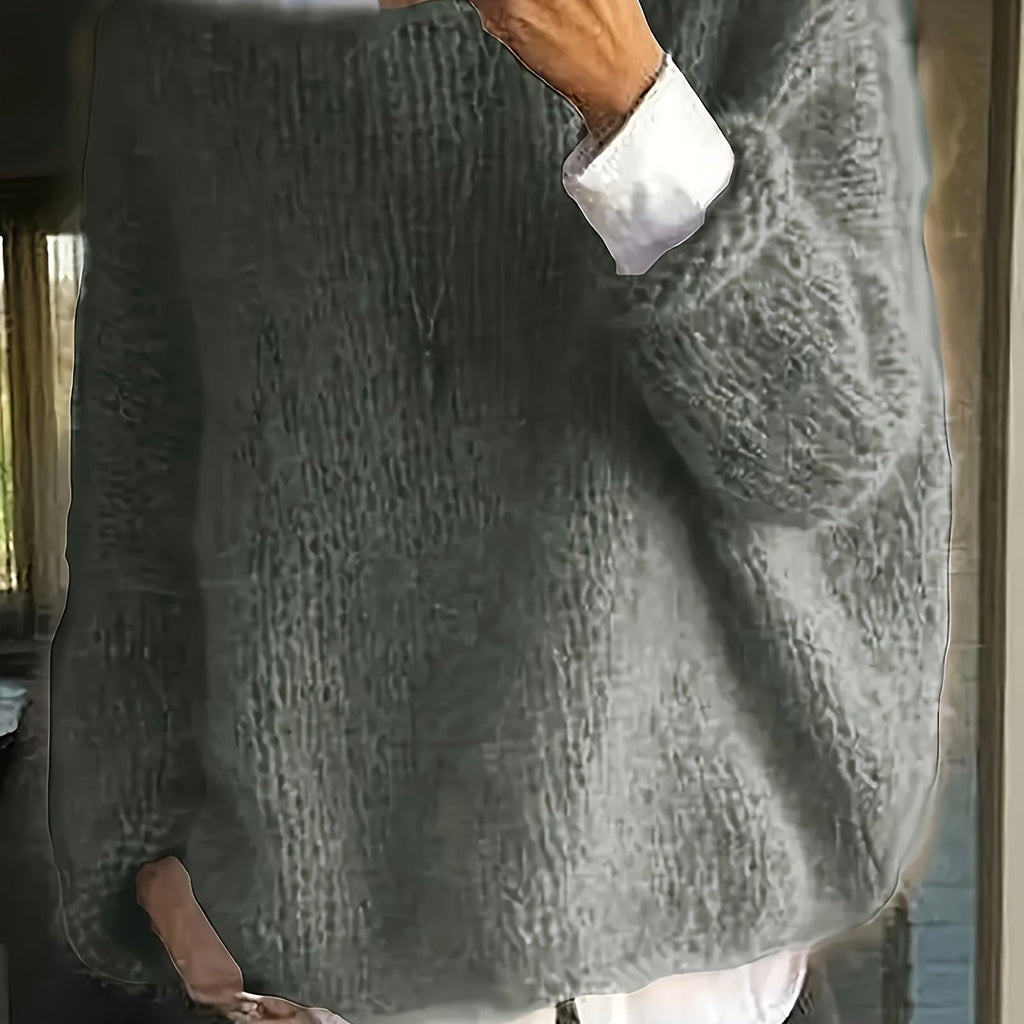 Norine | Relaxed Crew Neck Sweater – close-up