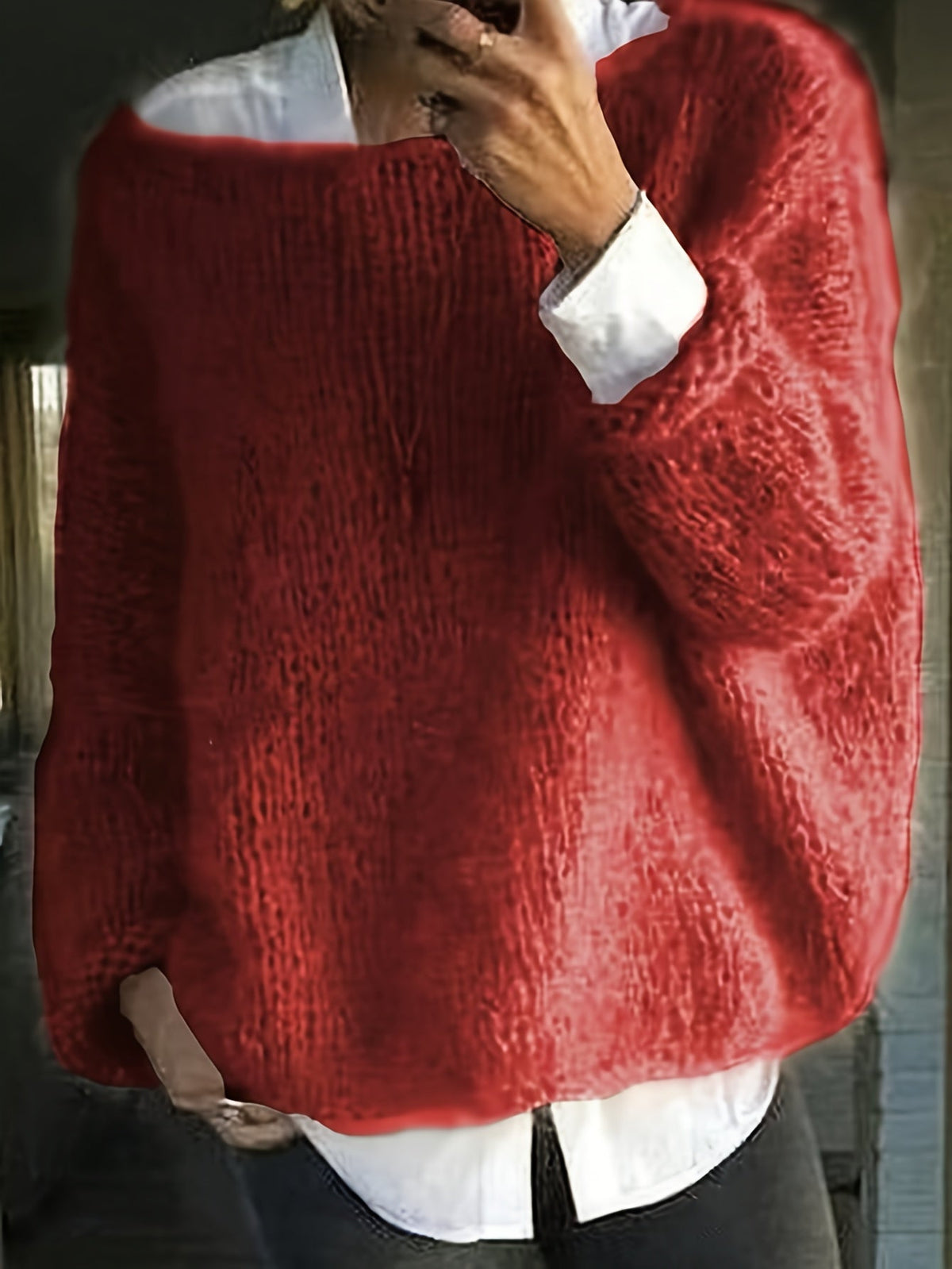 Norine | Relaxed Crew Neck Sweater – front view