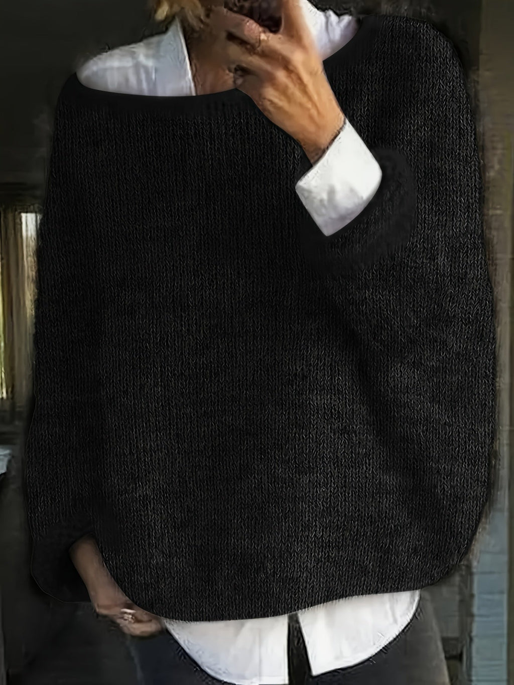 Norine | Relaxed Crew Neck Sweater – front view