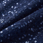 Novara | Sequin Lace Tea-Length Dress by Vera Noir – detail view