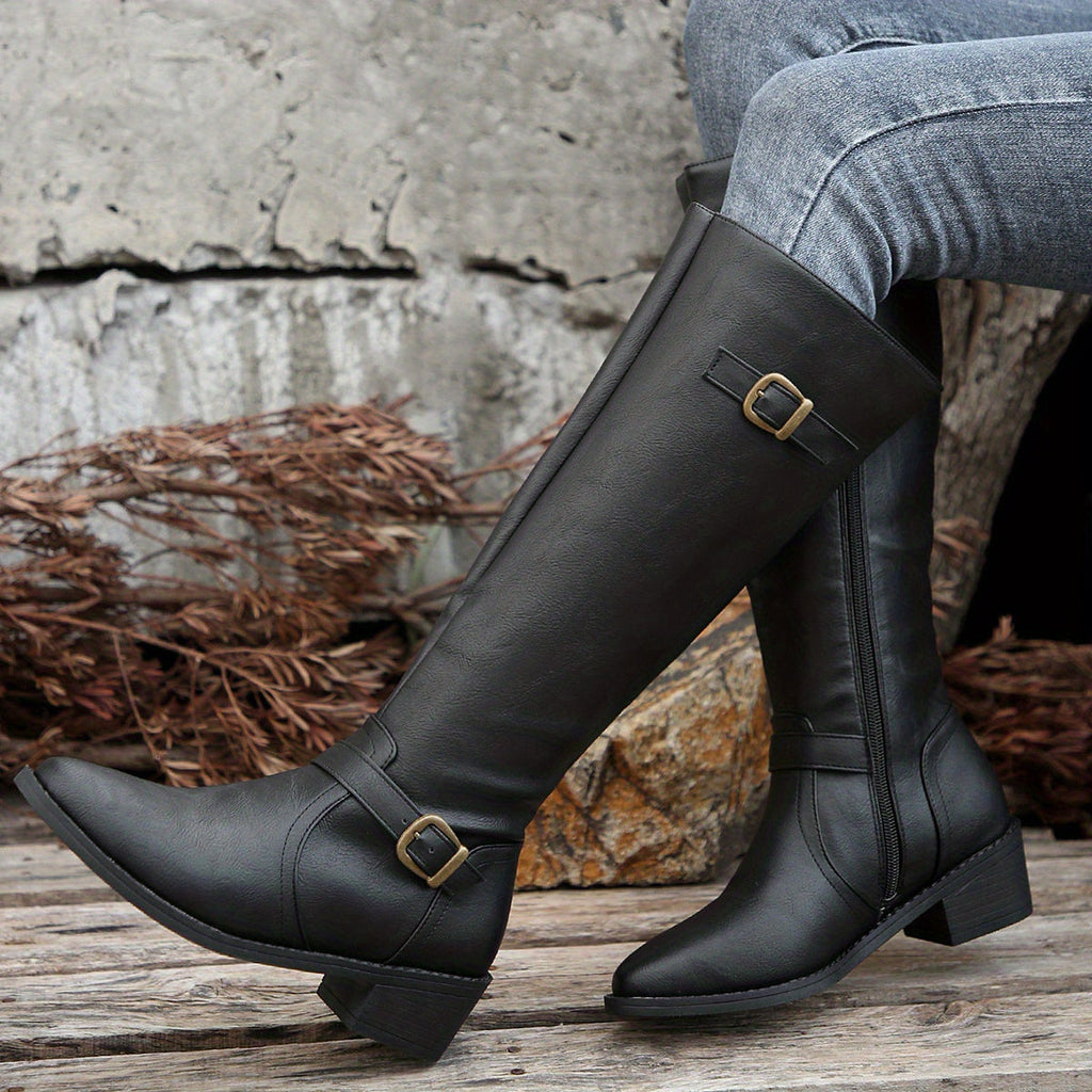 Odalys | Classic Riding Knee-High Boots – side view