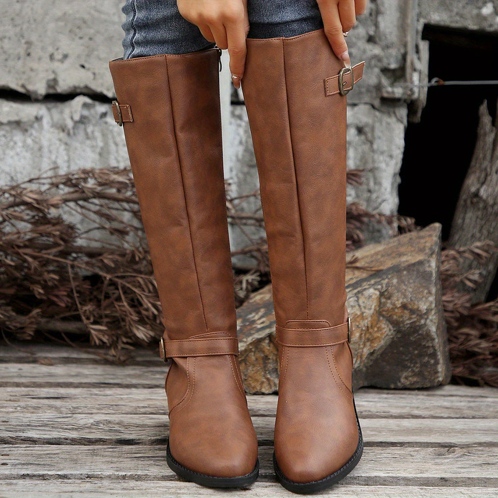 Odalys | Classic Riding Knee-High Boots – front view