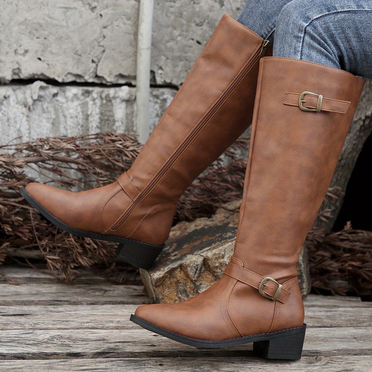 Odalys | Classic Riding Knee-High Boots – detail view
