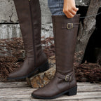Odalys | Classic Riding Knee-High Boots – close-up