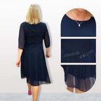 Oralissea Chic Midi Dress with Round Neck – styled view