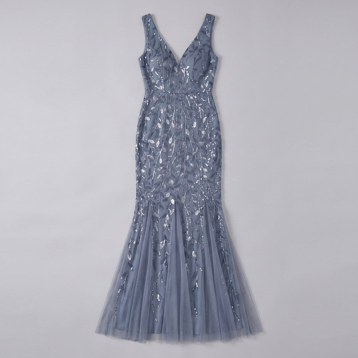 Oriana | Sequin Fishtail Gown by Vera Noir – detail view