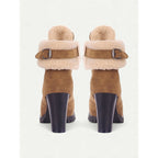 Ottilia | Fur-Trimmed Lace-Up Winter Boots – back view