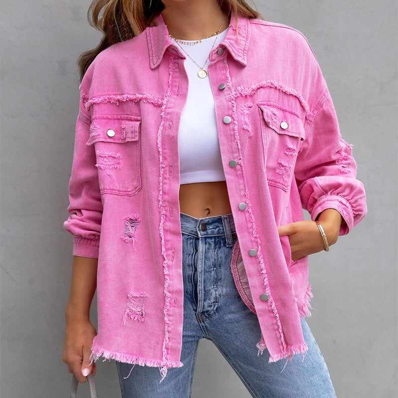 Ottilie Stylish Denim Jacket by Vera Noir – front view