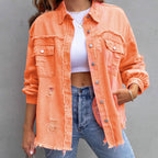 Ottilie Stylish Denim Jacket by Vera Noir – back view