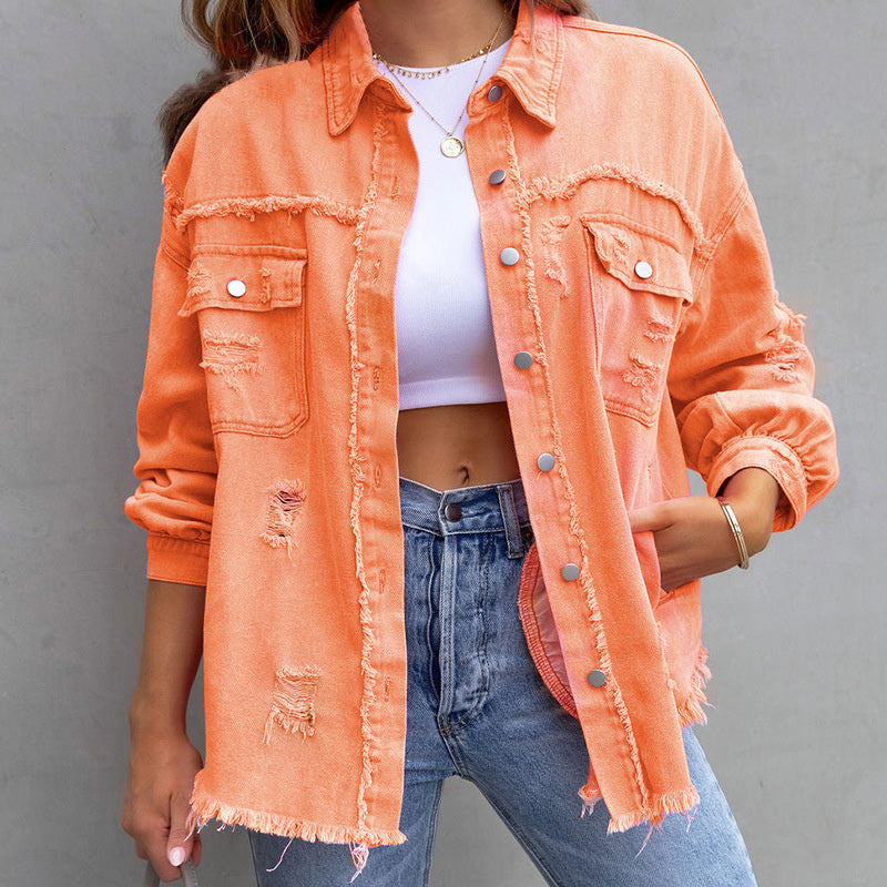 Ottilie Stylish Denim Jacket by Vera Noir – back view