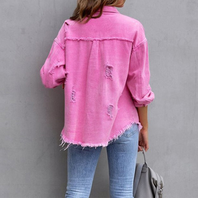 Ottilie Stylish Denim Jacket by Vera Noir – side view