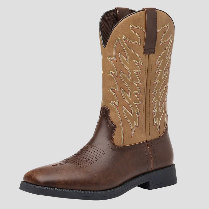 Owen Leather Cowboy Boots – back view