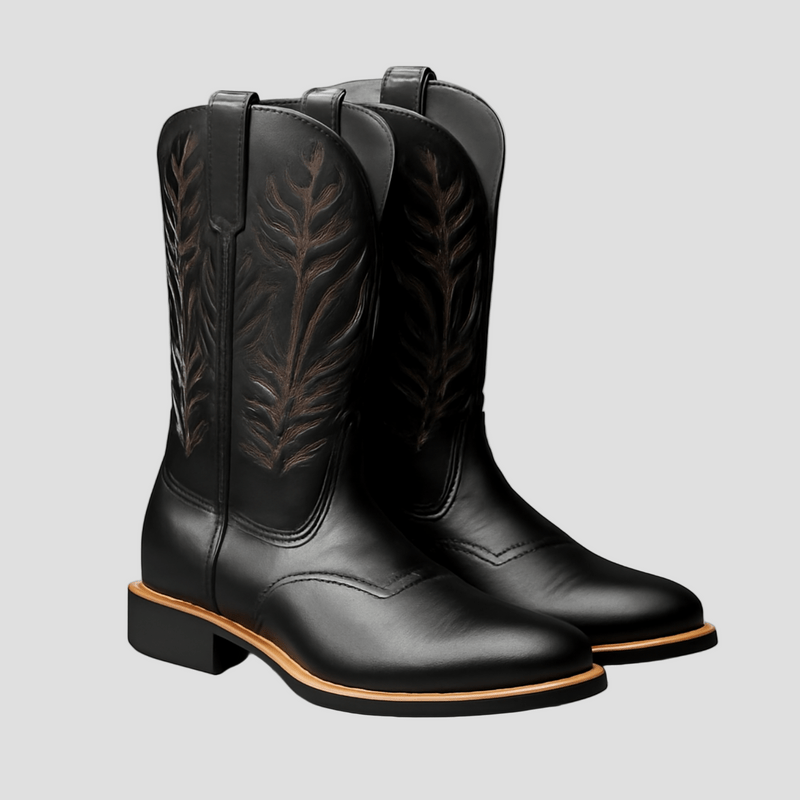 Owen Leather Cowboy Boots – styled view