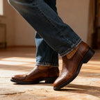 Owen Leather Cowboy Boots – close-up