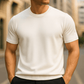 Pankov Men's Elegant Short Sleeve Shirt made from breathable fabric, perfect for stylish summer wear. - 1