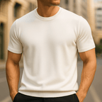 Pankov Men's Elegant Short Sleeve Shirt made from breathable fabric, perfect for stylish summer wear. - 1