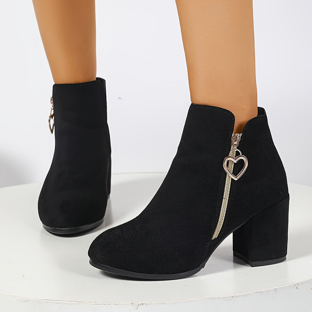 Penelope Elegant Block-Heel Ankle Boots – side view
