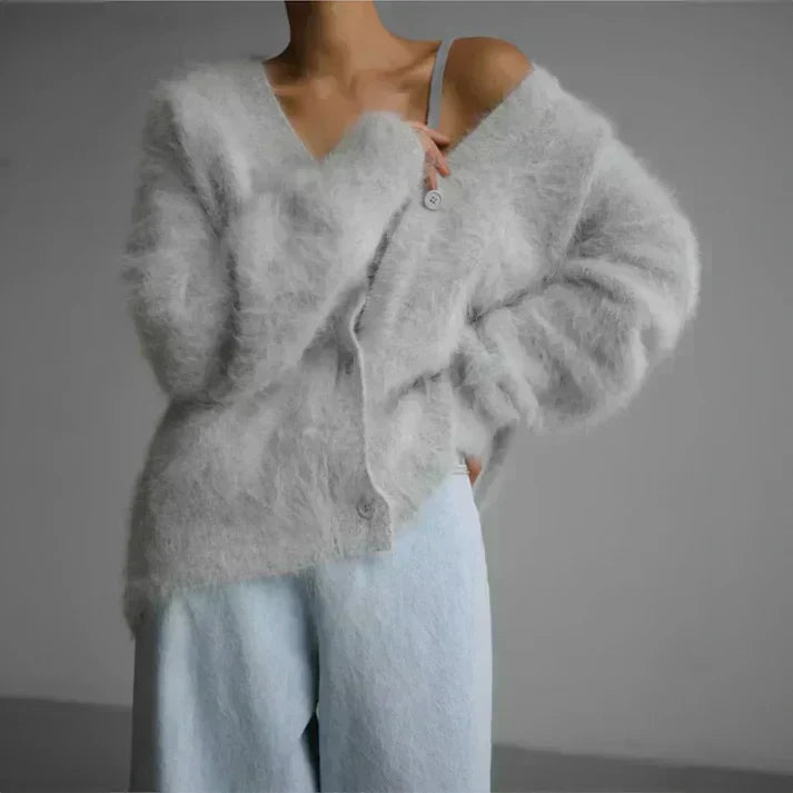 Perry Oversized Soft-Touch Sweater – back view