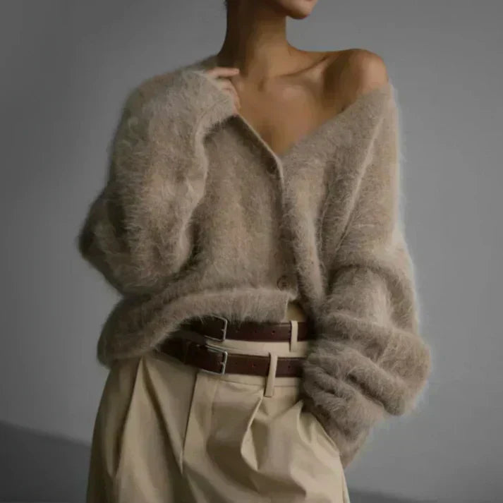 Perry Oversized Soft-Touch Sweater – close-up