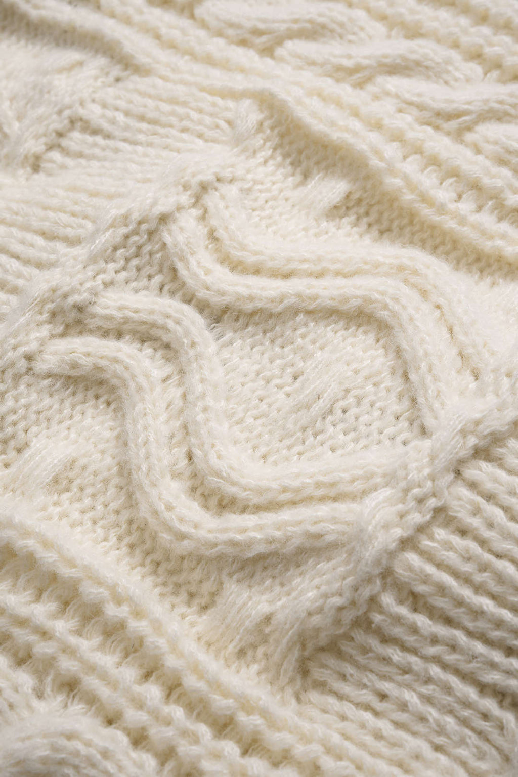 Petra Cable-Knit Denim Patch Pocket Cardigan by Vera Noir – close-up