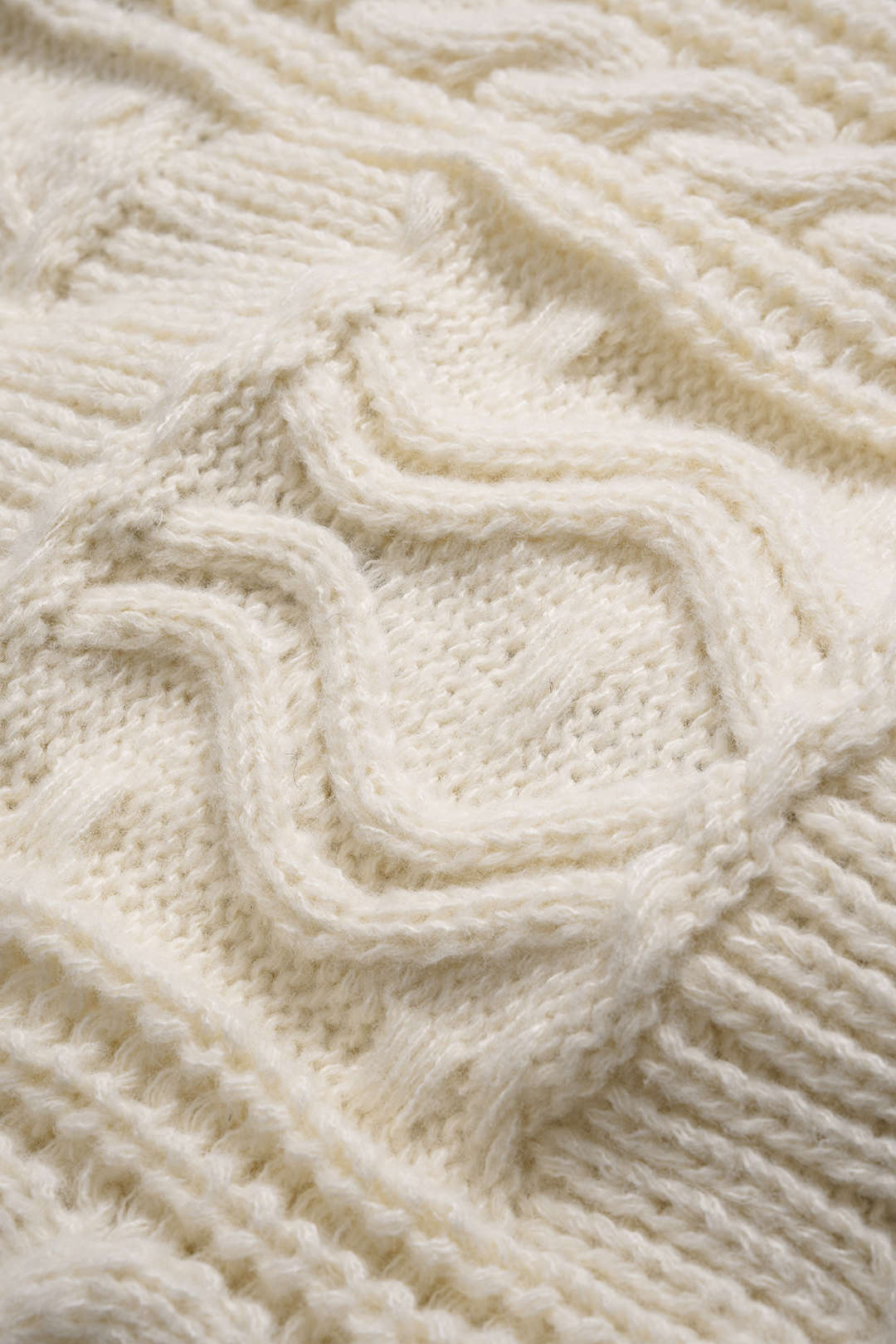 Petra Cable-Knit Denim Patch Pocket Cardigan by Vera Noir – close-up