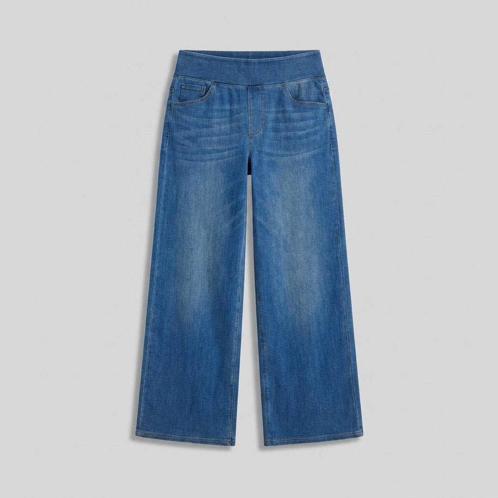 Piper | High-Waisted Wide-Leg Jeans – flat lay view
