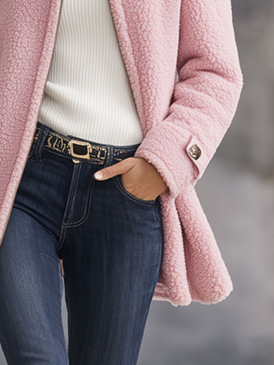 Polly Fleece Jacket by Vera Noir, fabric texture detail view