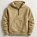 Porter Premium Hoodie in sand – front view