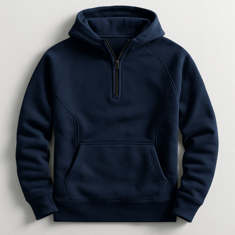 Porter Premium Hoodie in navy – front view