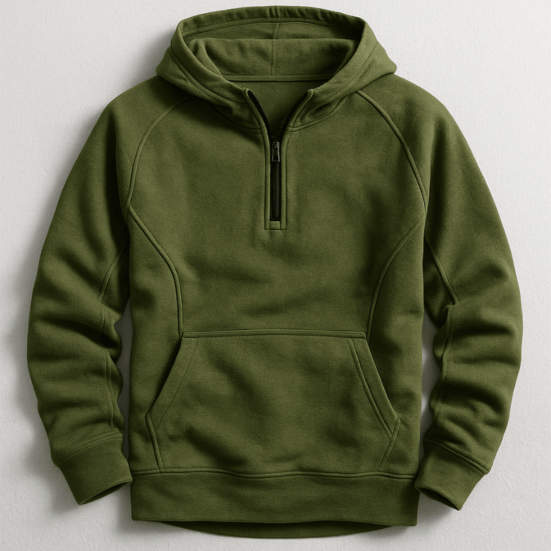 Porter Premium Hoodie in green – front view