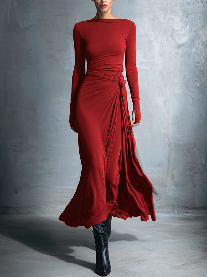 Queliravessa maxi dress, full-length back view