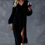 Queliriana long sweater dress, back view