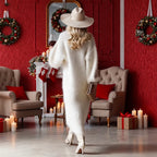 Queliriana long sweater dress, side view
