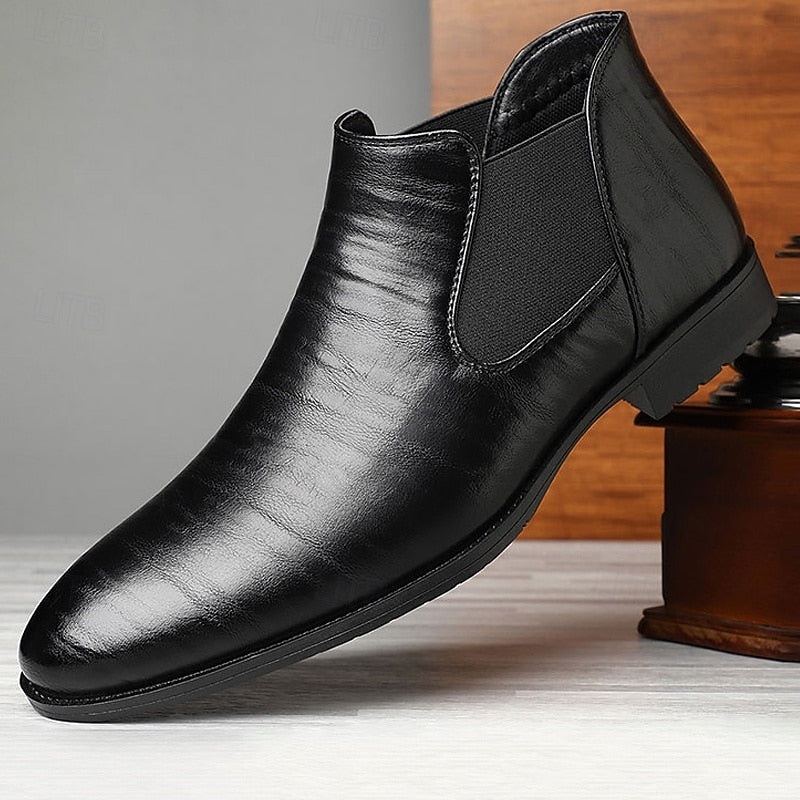 Quincy | Classic Slip-On Chelsea Boots – side view
