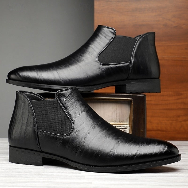Quincy | Classic Slip-On Chelsea Boots – styled view