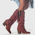 Quinn Orthopedic Suede Heeled Boots – front view