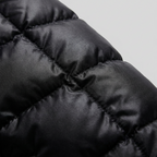 Quinna | Quilted Hooded Long Puffer Coat – detail view quilted fabric