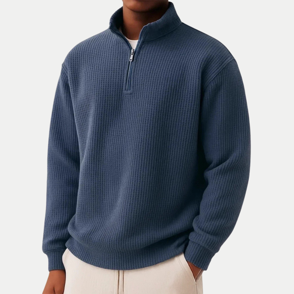 Rafferty Knit Quarter-Zip front view on model