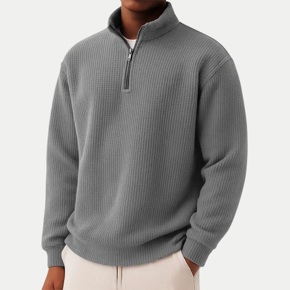 Rafferty Knit Quarter-Zip knit detail close-up