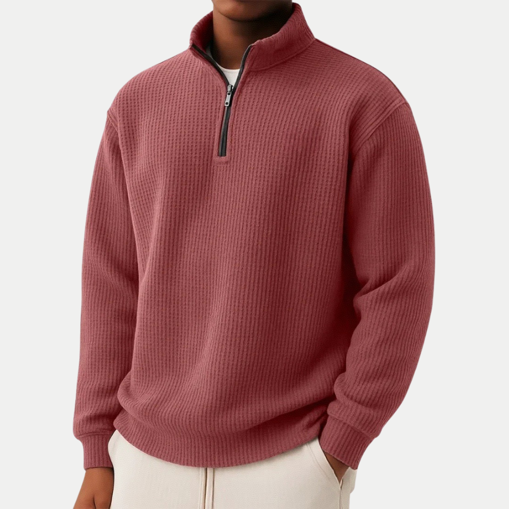 Rafferty Knit Quarter-Zip layered under a jacket