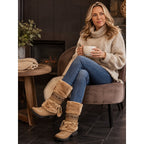 Ragna | Cozy Boho Mid-Calf Winter Boots – styled view seated
